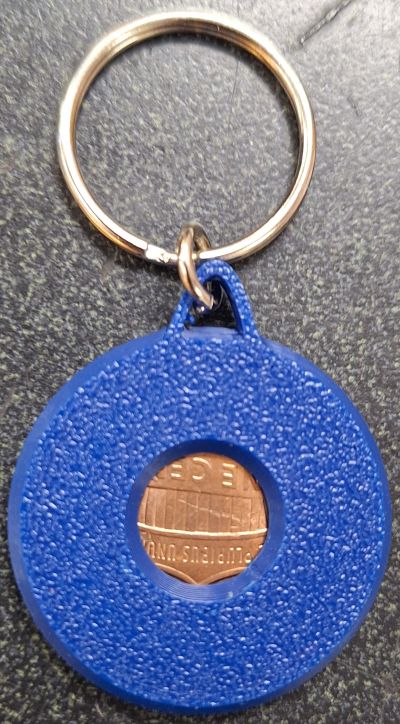 Plastic Encased reverse with key ring