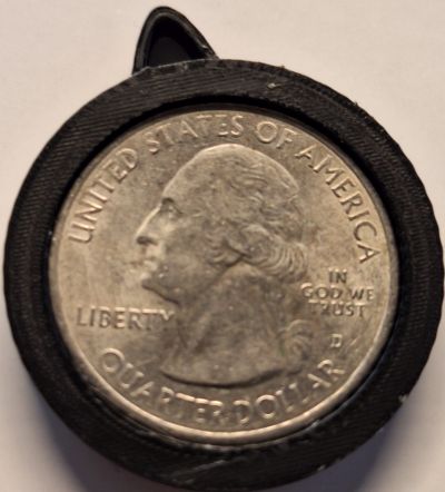 Plastic encased quarter
