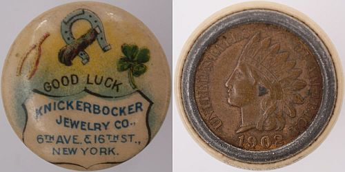 Encased cent Knickerbocker Jewelry Co.