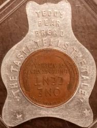 Encased Teddy Bear 1909 vdb cent from Teddy Bear Bread